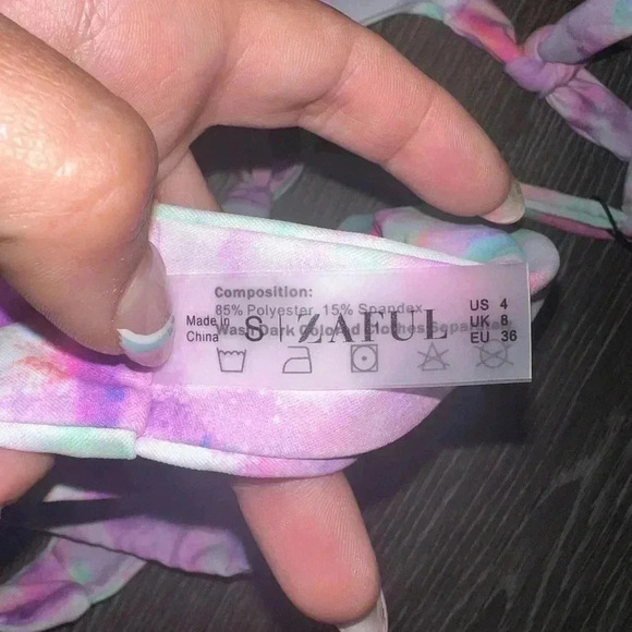 Zaful Rainbow Tie Dye Bikini. NWT. SIZE Small - Picture 4 of 5